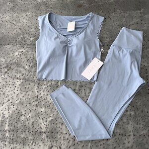 NWT Tavi Women's Blue Scallop Longline Set Size S